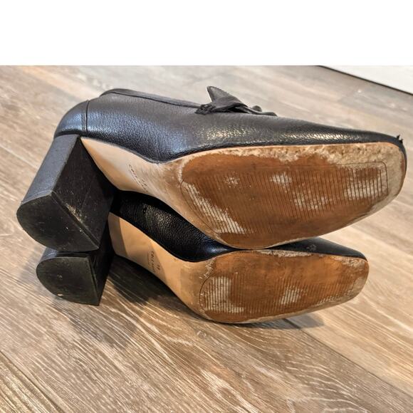 Cole Haan Black Chrystie Square Toe Chain Loafer Size 9 - Picture 5 of 5